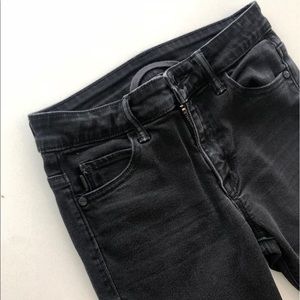 Helmut Lang Black Raw Cut Denim Jeans